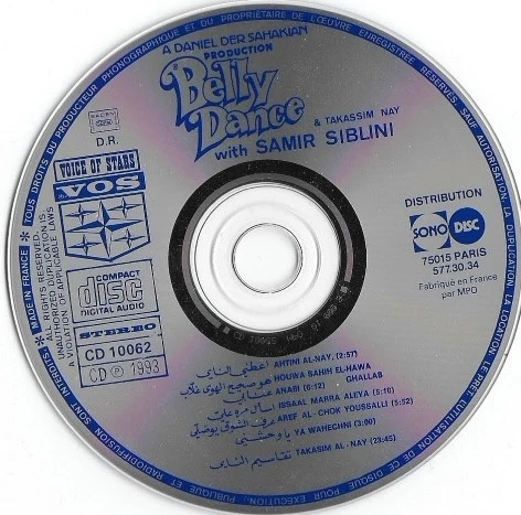 سمير سبليني = Samir Siblini* - رقصات شرقية وتقاسيم على الناي = Belly Dance & Takassim Nay (CD, Album) - Image 5