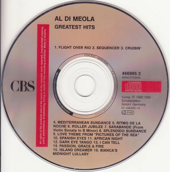 Al Di Meola - Greatest Hits (CD, Comp) - Image 3