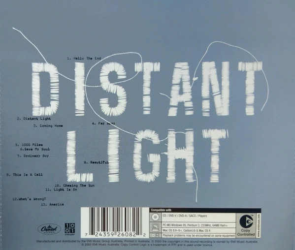 Alex Lloyd - Distant Light (CD, Album, Copy Prot.) - Image 3