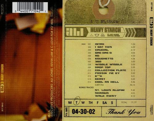 Ali - Heavy Starch (CD, Album, Enh) - Image 2
