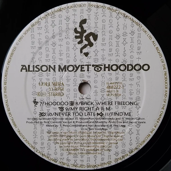 Alison Moyet - Hoodoo (LP, Album) - Image 4