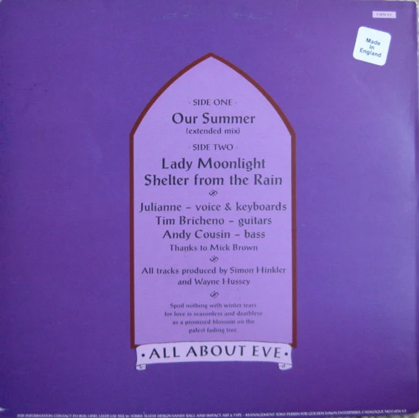 All About Eve - Our Summer (12", Single) - Image 2