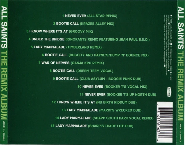 All Saints - The Remix Album (CD, Comp, Mixed) - Image 3