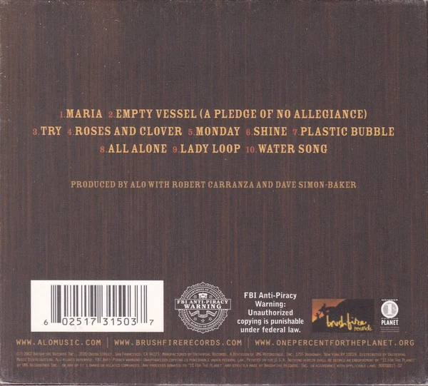 ALO* - Roses & Clover (CD, Album) - Image 2