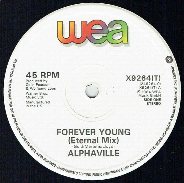 Alphaville - Forever Young (12", Single) - Image 3