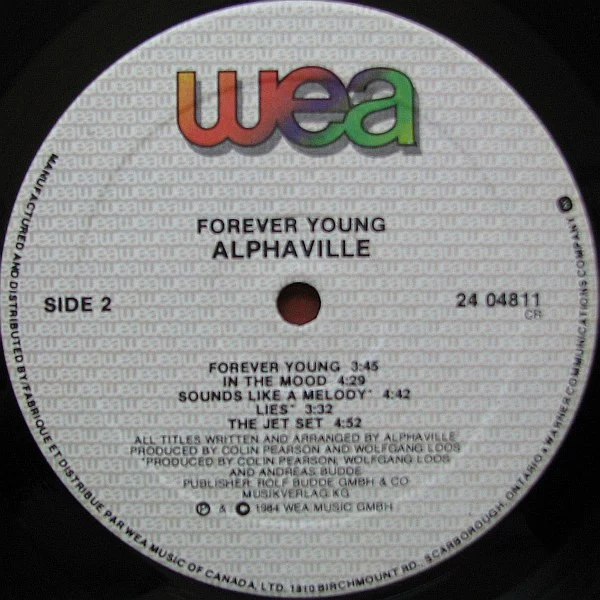 Alphaville - Forever Young (LP, Album) - Image 4
