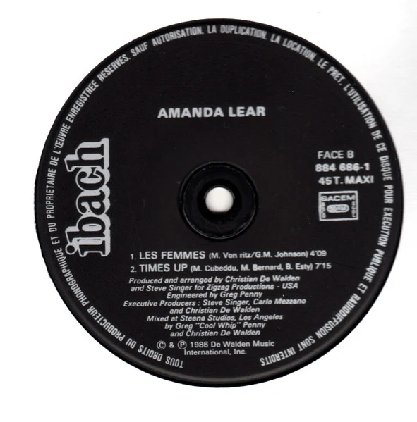 Amanda Lear - She Wolf (12", Maxi) - Image 3