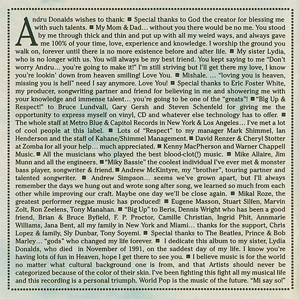 Andru Donalds - Andru Donalds (CD, Album) - Image 4