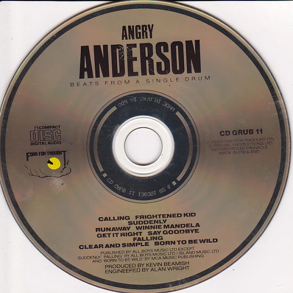 Angry Anderson - Beats From A Single Drum (CD, Album) - Image 3