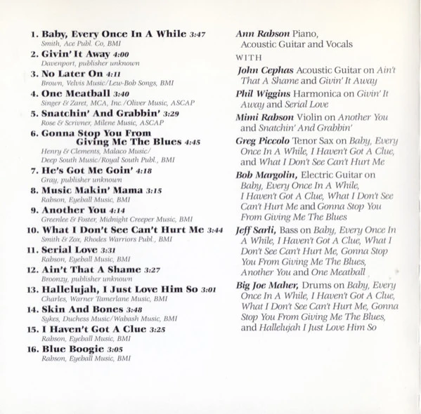 Ann Rabson - Music Makin' Mama (CD, Album) - Image 3