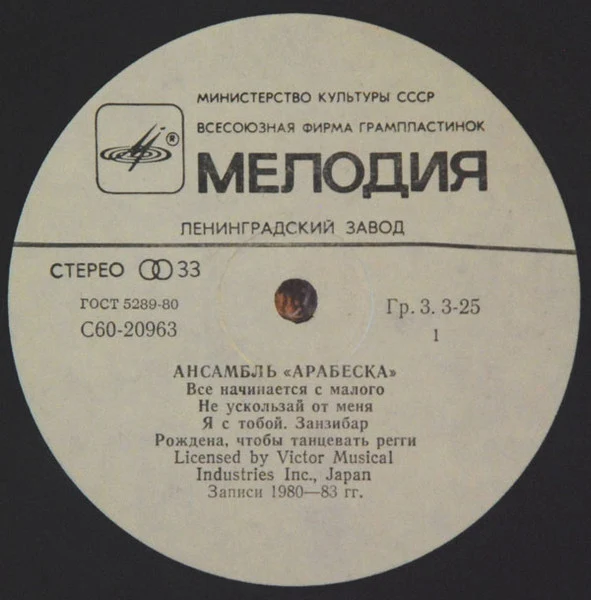 Arabesque - Ансамбль Арабеска (LP, Comp, RP) - Image 3