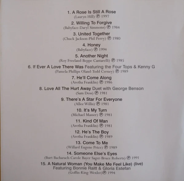 Aretha Franklin - Love Songs (CD, Comp) - Image 5