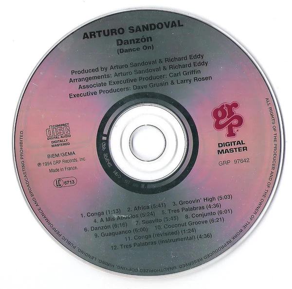 Arturo Sandoval - Danzón (Dance On) (CD, Album) - Image 4