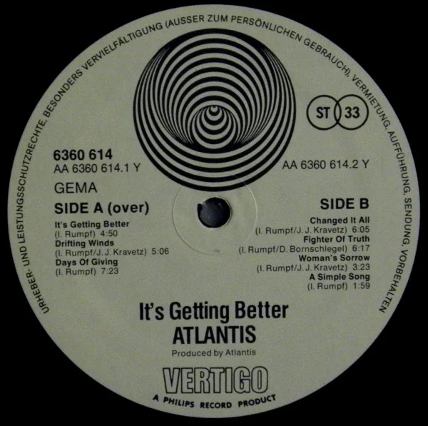 Atlantis - It's Getting Better (LP, Album) - Image 4