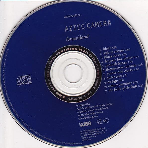 Aztec Camera - Dreamland (CD, Album) - Image 4