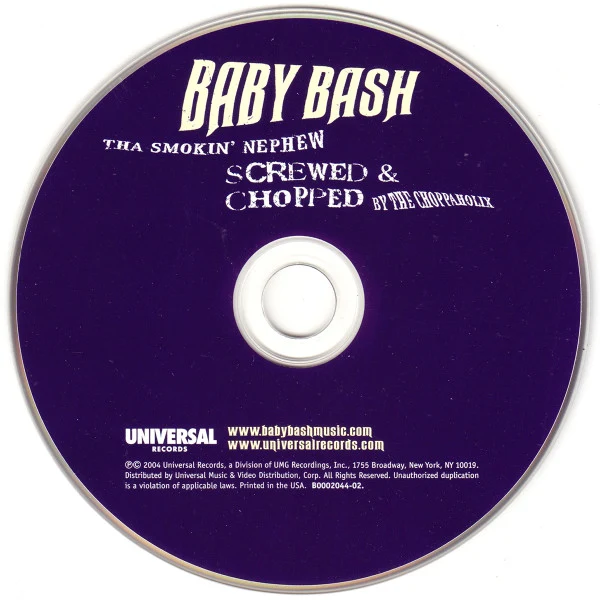 Baby Bash - Tha Smokin' Nephew (Screwed & Chopped) (CD, Album) - Image 3