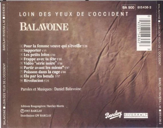 Balavoine* - Loin Des Yeux De L'Occident (CD, Album) - Image 2