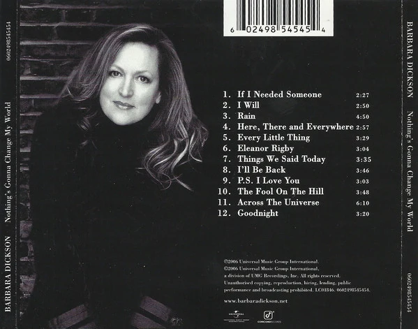 Barbara Dickson - Nothing's Gonna Change My World: The Songs Of Lennon, McCartney And Harrison (CD, Album) - Image 2