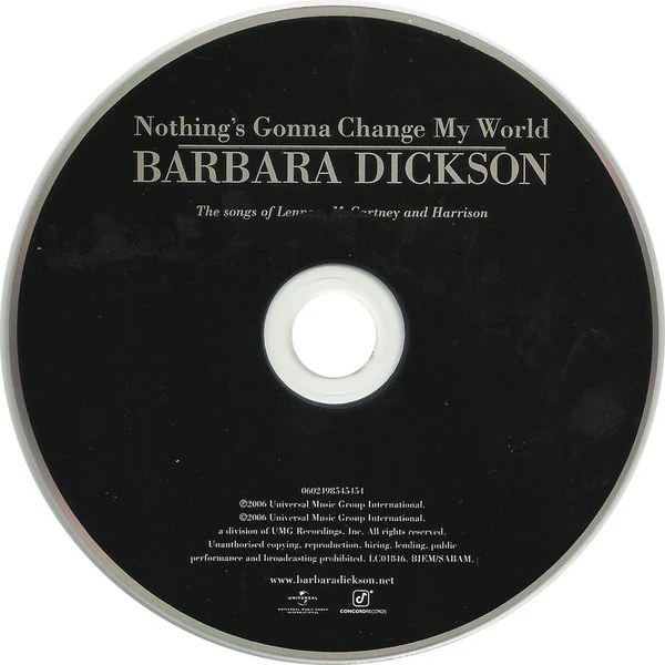 Barbara Dickson - Nothing's Gonna Change My World: The Songs Of Lennon, McCartney And Harrison (CD, Album) - Image 3