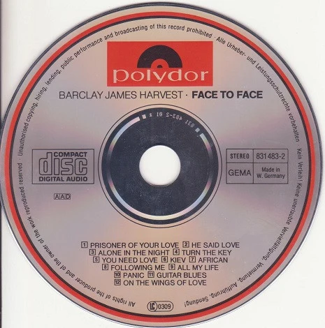 Barclay James Harvest - Face To Face (CD, Album) - Image 4