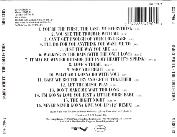 Barry White - The Collection (CD, Comp) - Image 2