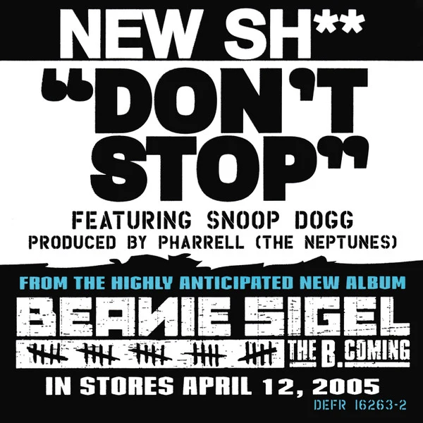 Beanie Sigel Featuring Snoop Dogg - Don't Stop (CD, Single, Promo)