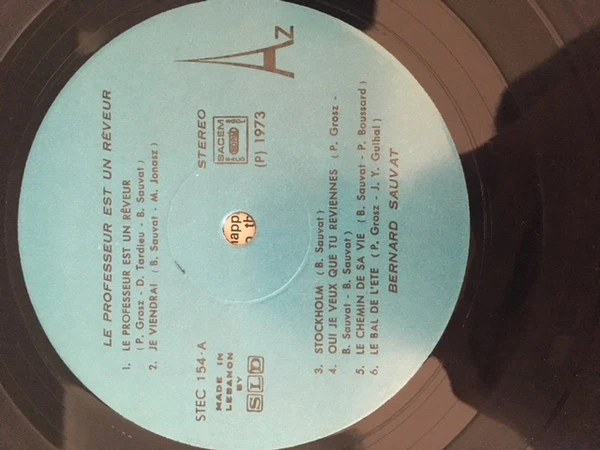 Bernard Sauvat - Le Professeur Est Un Rêveur (LP, Album) - Image 3
