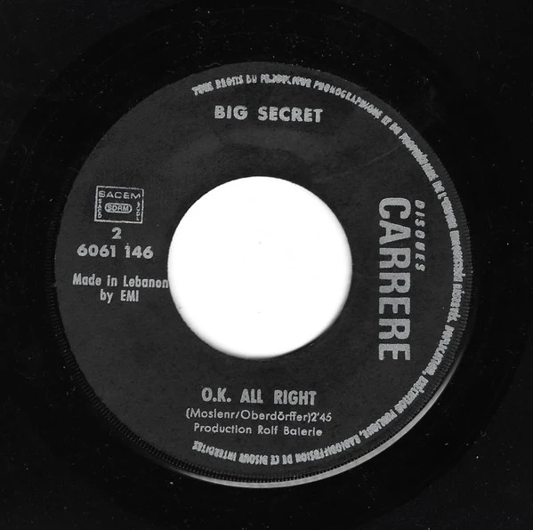 Big Secret - Samson And Delilah (7", Single) - Image 2