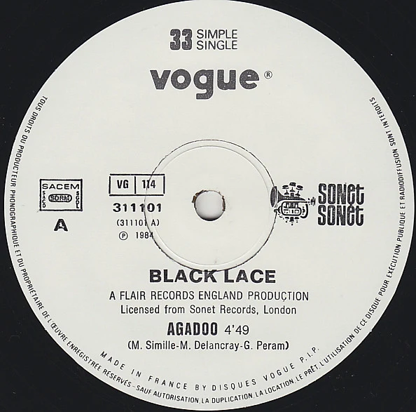 Black Lace - Agadoo (12") - Image 3