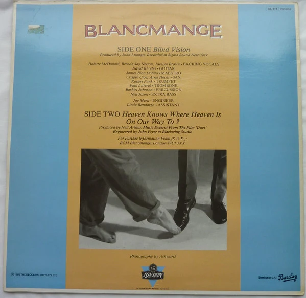 Blancmange - Blind Vision (12", Maxi) - Image 2
