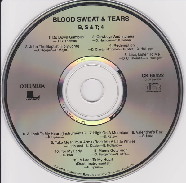 Blood, Sweat & Tears* - B, S & T 4 (CD, Album, RE, RM) - Image 3