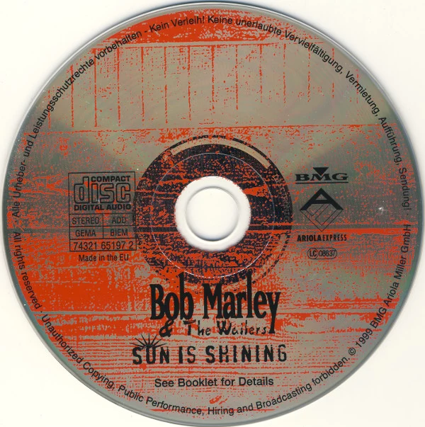 Bob Marley & The Wailers - Sun Is Shining (CD, Unofficial) - Image 3