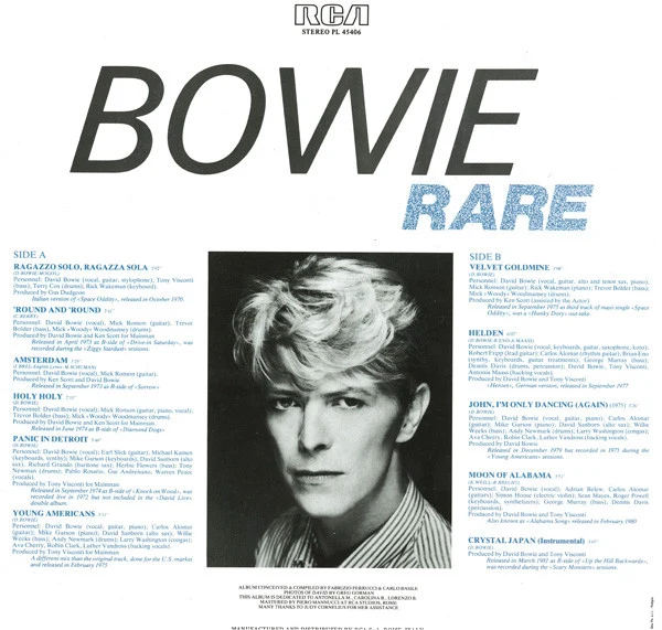 Bowie* - Rare (LP, Comp) - Image 4