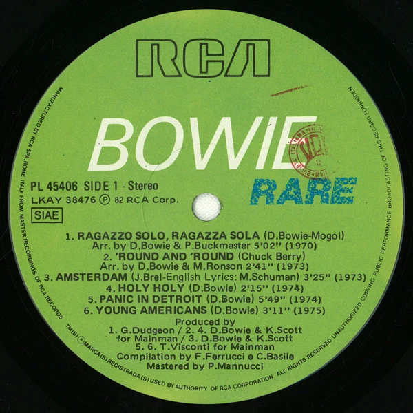 Bowie* - Rare (LP, Comp) - Image 5