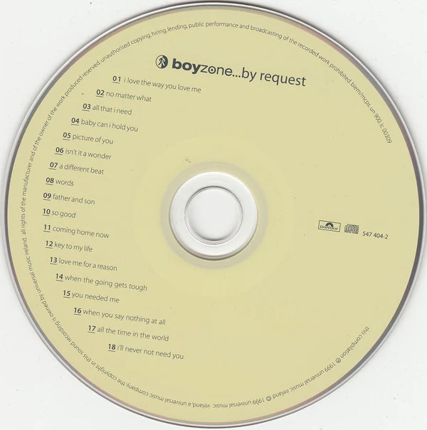 Boyzone - ...By Request (CD, Album, Comp) - Image 4