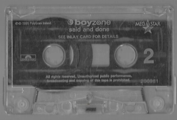 Boyzone - Said And Done (Cass, Album) - Image 5