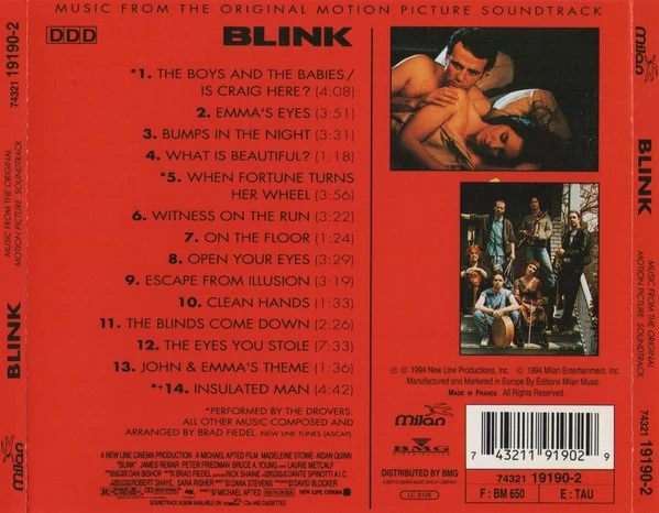 Brad Fiedel, The Drovers - Blink: Music From The Original Motion Picture Soundtrack (CD, Album) - Image 2