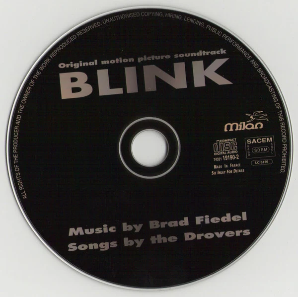 Brad Fiedel, The Drovers - Blink: Music From The Original Motion Picture Soundtrack (CD, Album) - Image 3