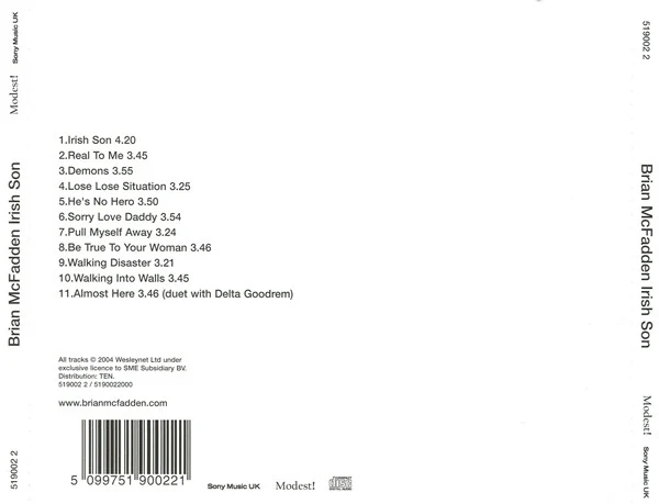 Brian McFadden - Irish Son (CD, Album) - Image 2