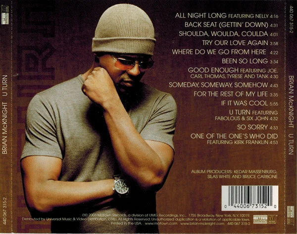 Brian McKnight - U Turn (CD, Album) - Image 2