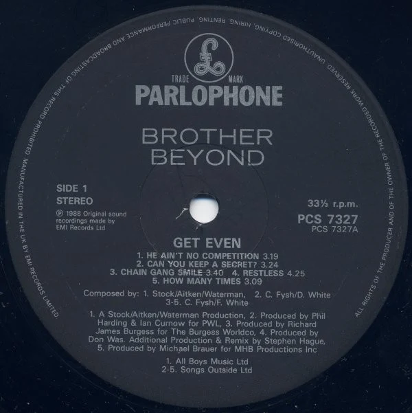 Brother Beyond - Get Even (LP, Album) - Image 3
