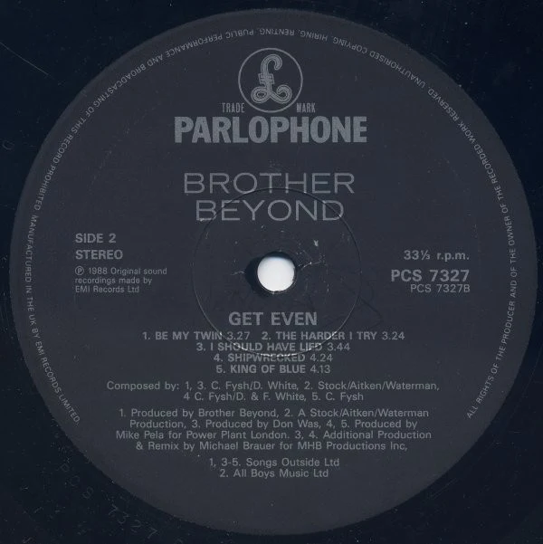 Brother Beyond - Get Even (LP, Album) - Image 4
