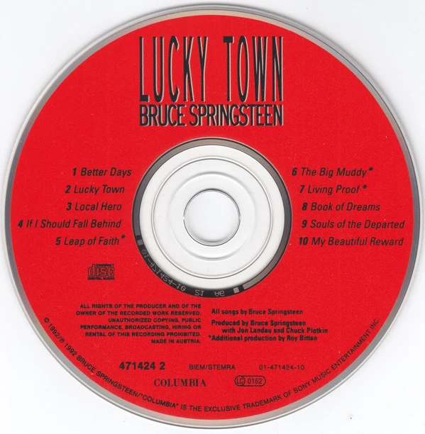 Bruce Springsteen - Lucky Town (CD, Album) - Image 4