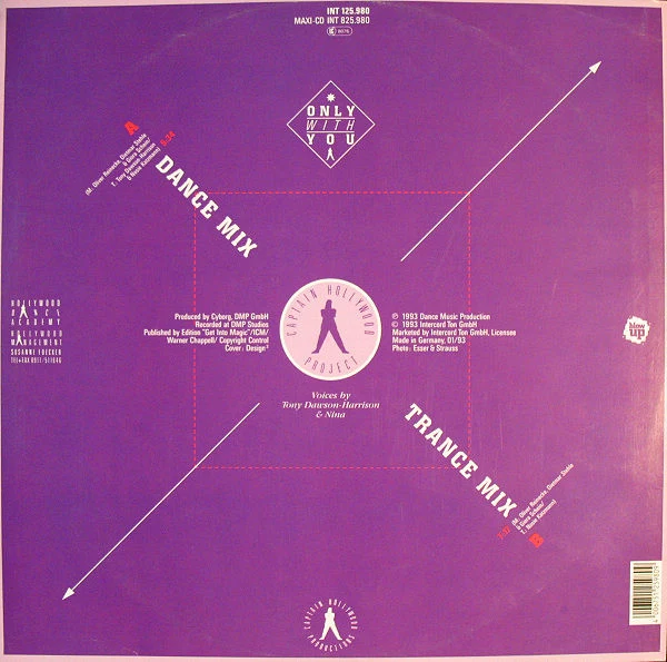 Captain Hollywood Project - Only With You (12", Maxi) - Image 2
