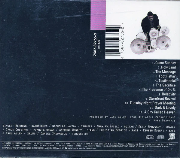 Carl Allen - Testimonial (CD, Album) - Image 2