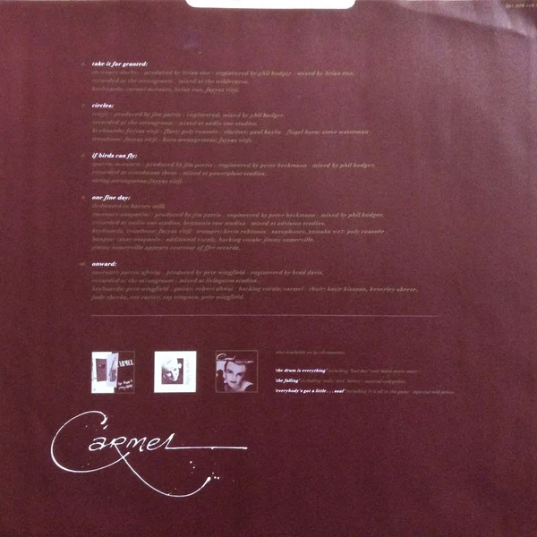 Carmel  - Set Me Free (LP, Album) - Image 4