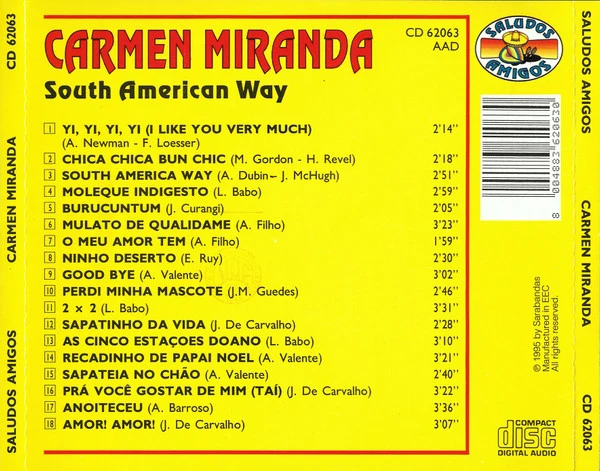 Carmen Miranda - South American Way (CD, Comp, Mono) - Image 3