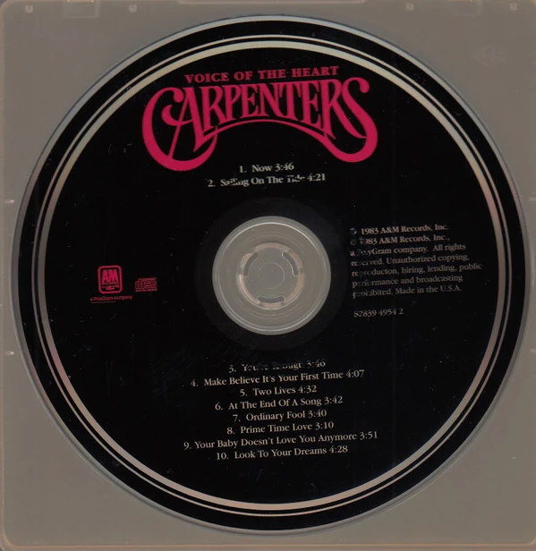 Carpenters - Voice Of The Heart (CD, Album, RM) - Image 2