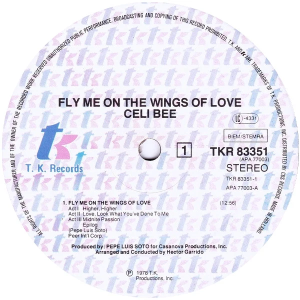 Celi Bee - Fly Me On The Wings Of Love (LP, Album) - Image 2