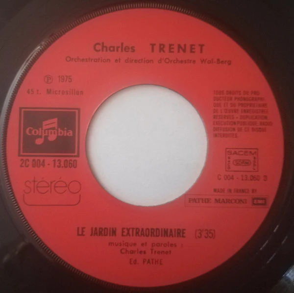 Charles Trenet - La Mer (7", Single) - Image 4